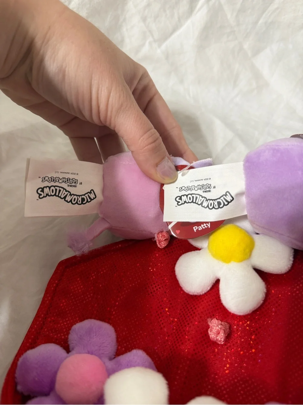 Squishmallows Valentine Bouquet Patty the cow and Francine the frog